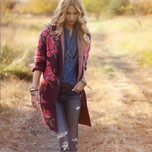 Free People floral cardigan